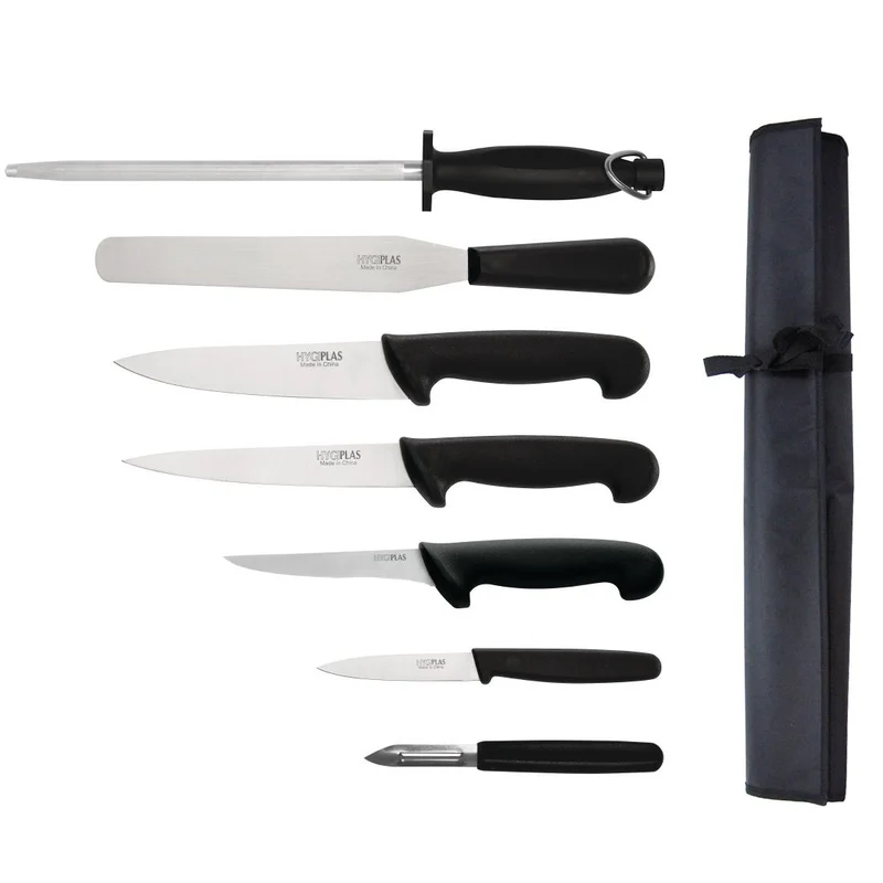 Ensemble de 7 couteaux pour débutants avec couteau de cuisine 20cm Hygiplas