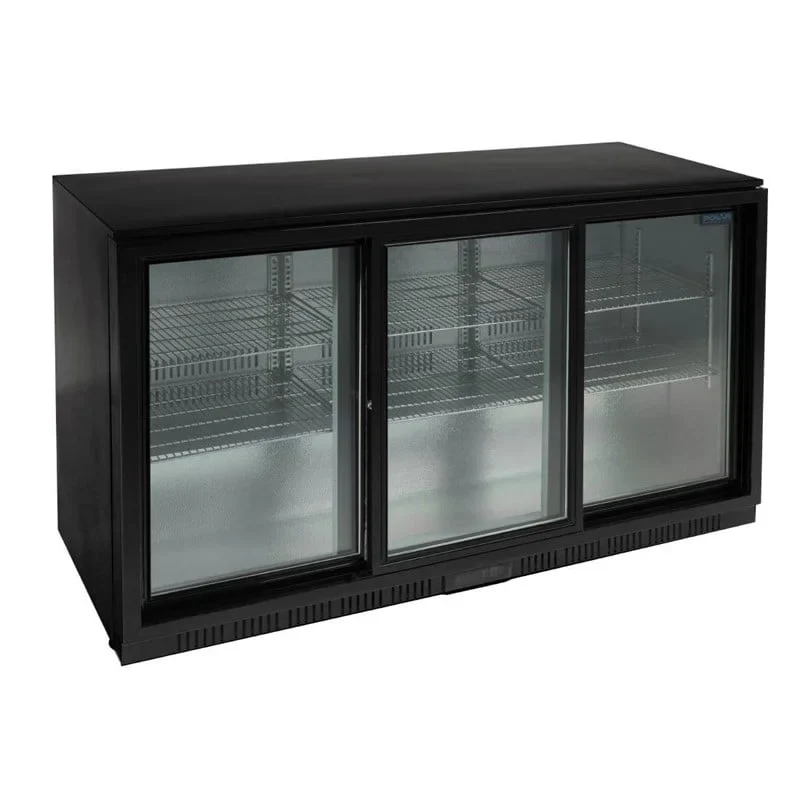 Arrière-bar réfrigéré Polar Série G modèle bas 3 portes coulissantes 320L