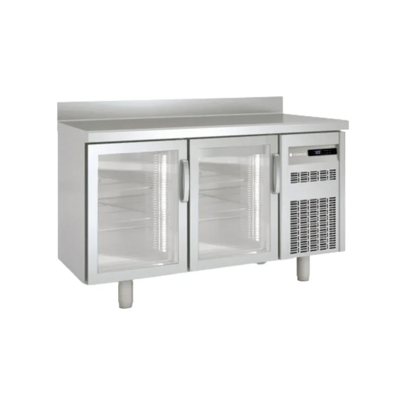 Meuble snack réfrigérée positive gamme TOP - 2 portes vitrées