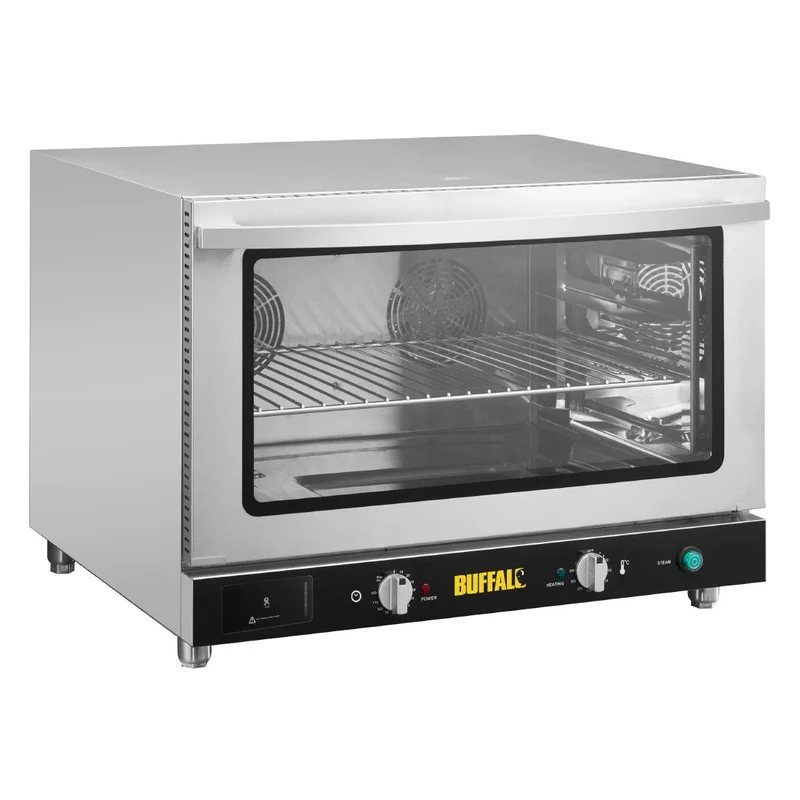 Four pâtissier à convection 4 niveaux avec humidificateur Buffalo 100 L triphasé