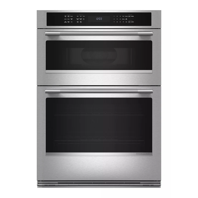 KitchenAid Four mural combiné avec micro-ondes encastré de 30 pouces, 6,4 pi cu avec Air Fry KOEC530SPS