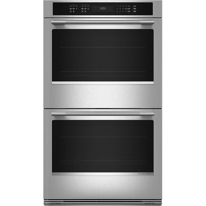 KitchenAid Four mural double électrique de 30 po avec mode friture à air sans préchauffage KOED530SPS