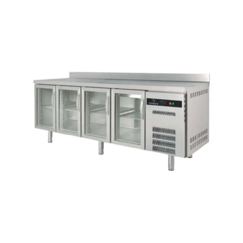Meuble GN 1/1 réfrigérée positive gamme Classic - 4 portes vitrées