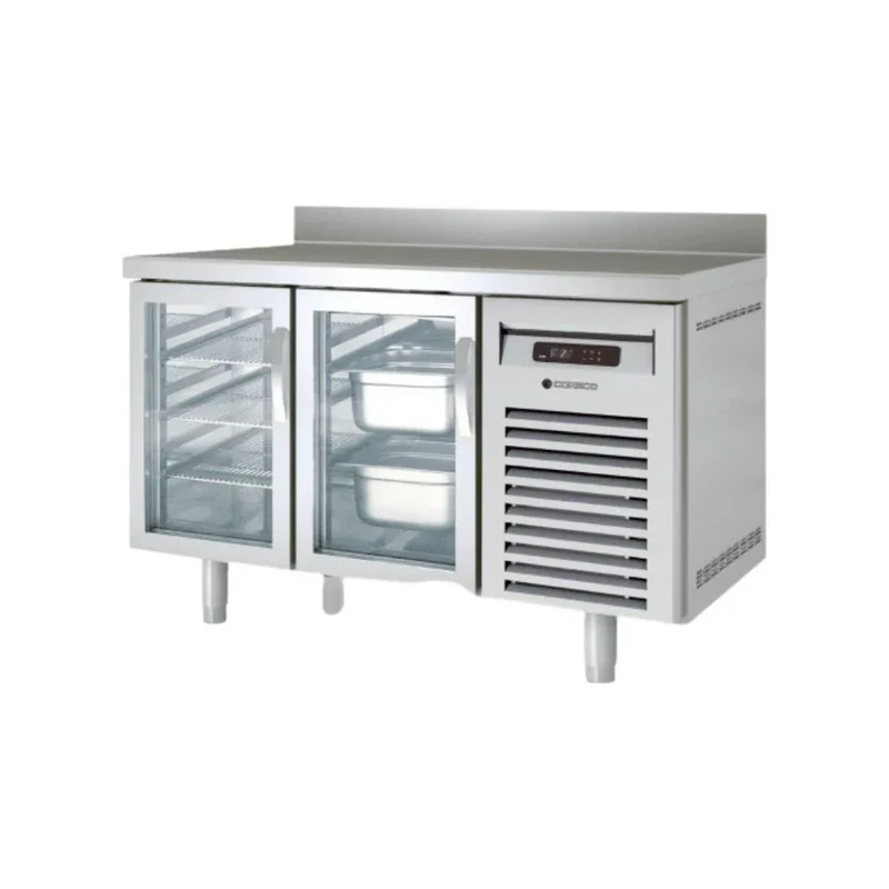 Meuble GN 1/1 réfrigérée positive gamme TOP - 2 portes vitrées