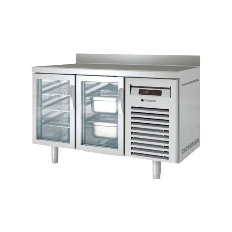 Meuble GN 1/1 réfrigérée négative gamme TOP - 2 portes vitrées