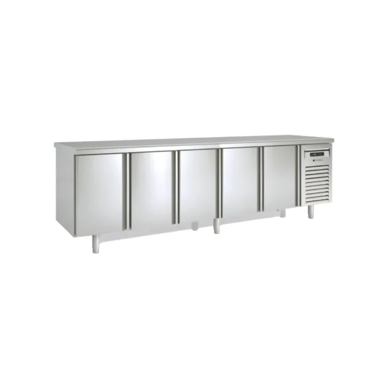 Meuble GN 1/1 Traversant réfrigérée positive gamme TOP - 5 portes pleines