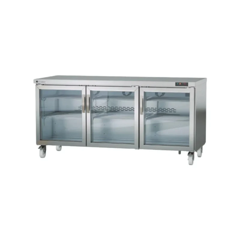 Meuble froid haut rendement réfrigérée positive -2/+8°C gamme TOP - 3 portes vitrées - 1837x805x915mm