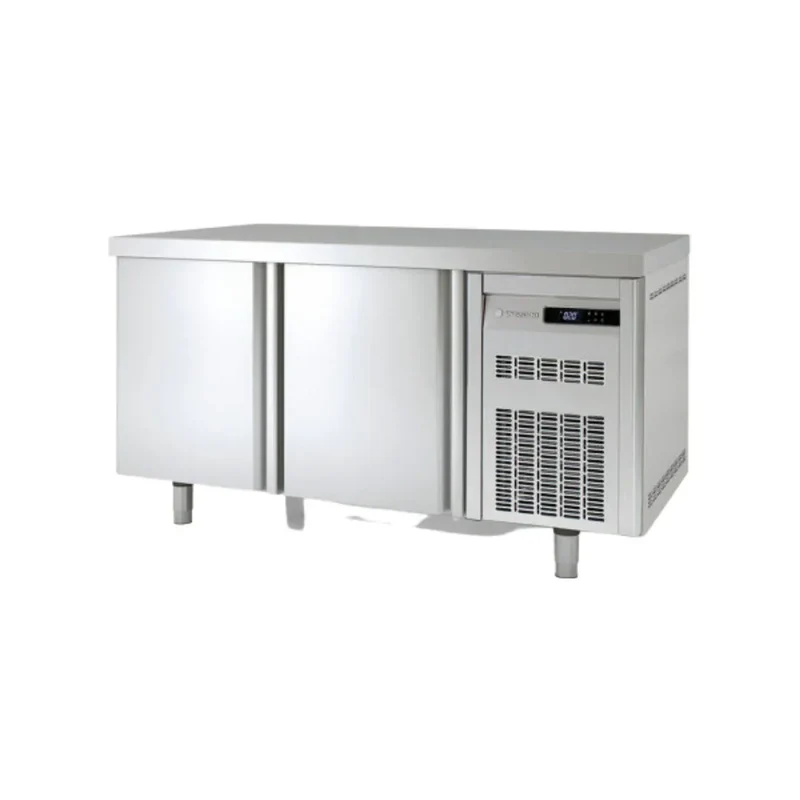 Meuble pâtissier 800 réfrigérée positive -2/+8°C gamme TOP - 2 portes pleines -1495x800x850mm