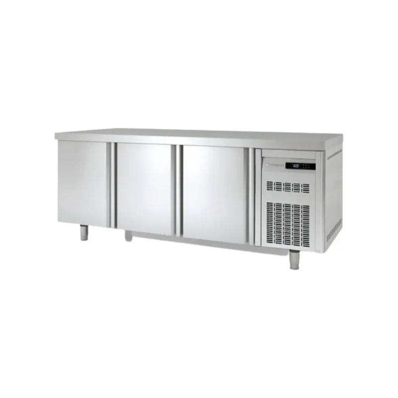 Meuble pâtissier 800 réfrigérée positive -2/+8°C gamme TOP - 3 portes pleines -2020x800x850mm