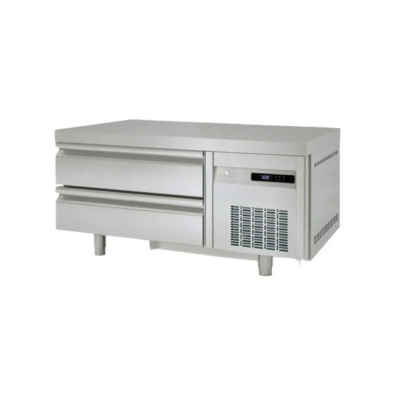 Soubassement réfrigérée positive -2/+8°C gamme TOP - 2 tiroirs GN 2/1 - 1210x700x600mm