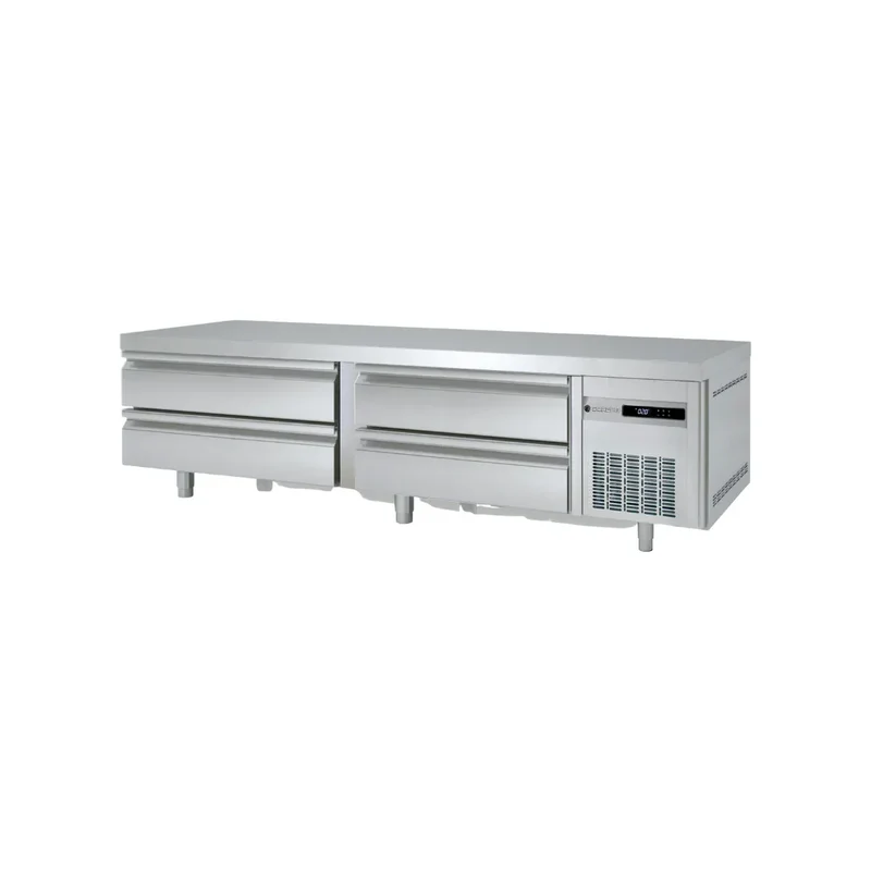 Soubassement réfrigérée positive -2/+8°C gamme TOP - 4 tiroirs GN 2/1 - 2110x700x600mm