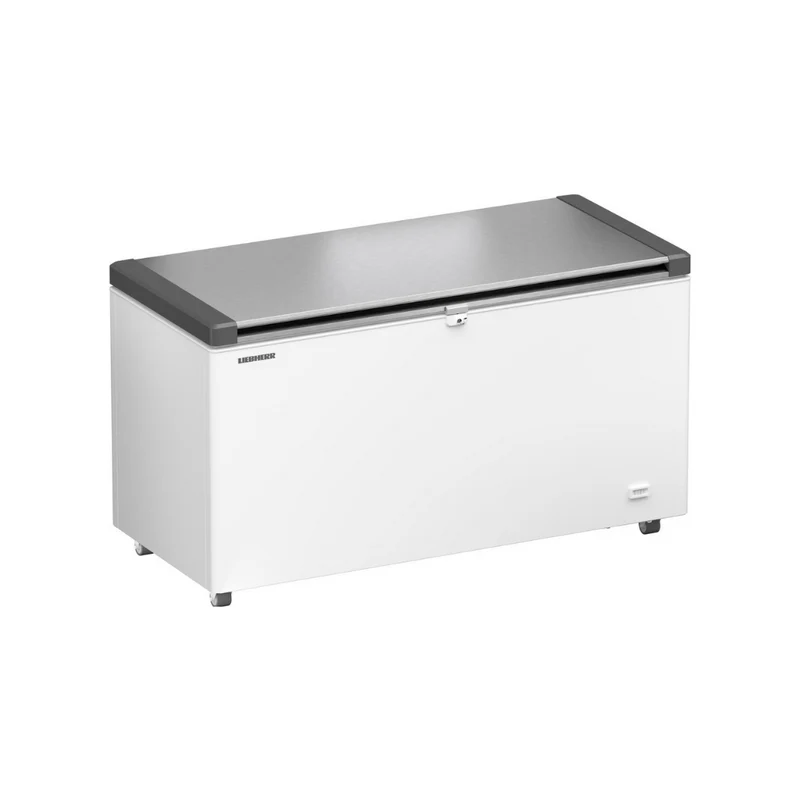 Congélateur coffre + couvercle inox - 404L