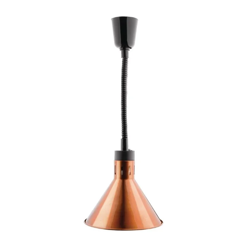 Lampe chauffante conique rétractable Buffalo avec finition cuivre