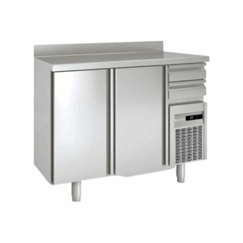 Arrière bar en inox 2 portes pleines battantes +2/+8°C gamme TOP