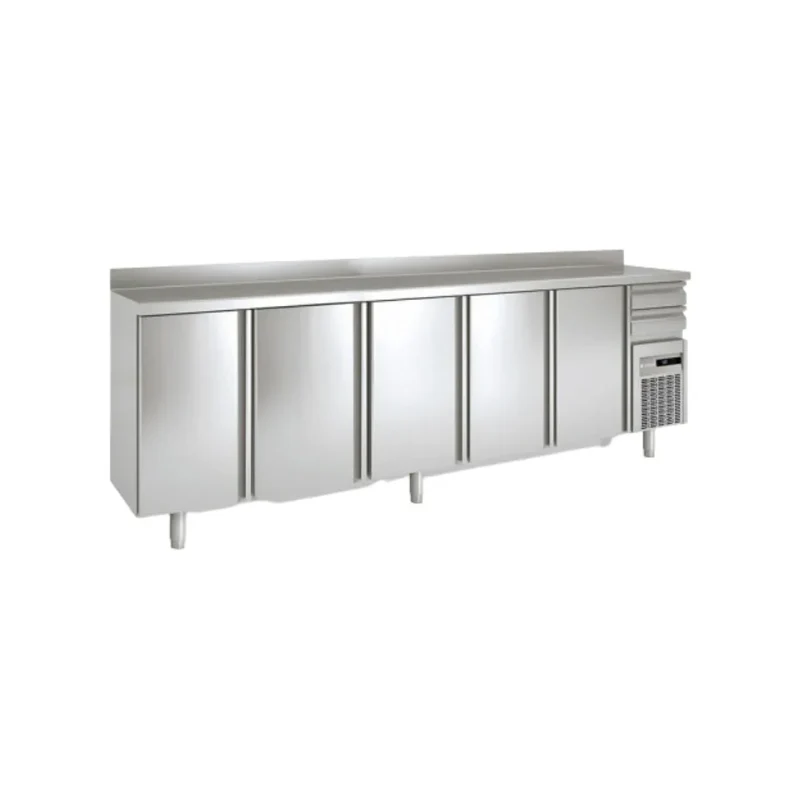 Arrière bar en inox 4 portes pleines battantes +2/+8°C gamme TOP