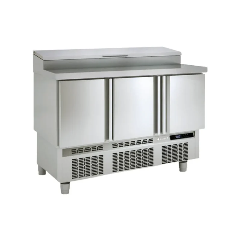 Meuble saladette plan en inox GN 1/1 réfrigérée positive 0/+8°C gamme TOP