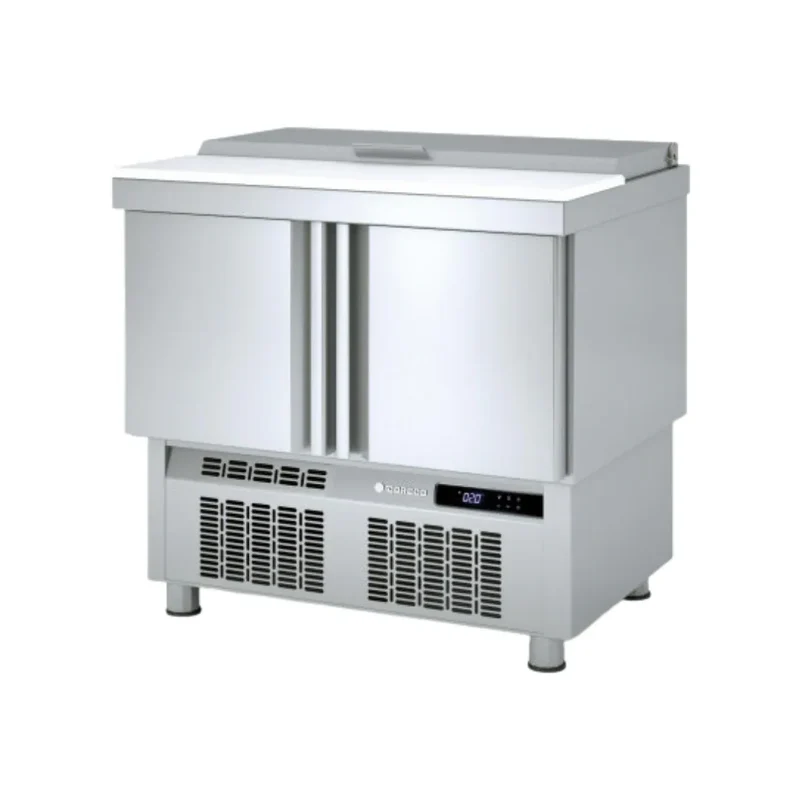 Meuble saladette plan en polyéthylène GN 1/1 réfrigérée positive 0/+8°C gamme TOP