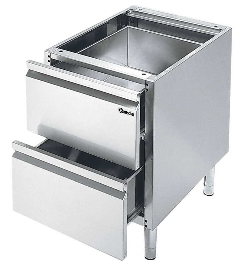 Soubassement 600, L400, 2 tiroirs