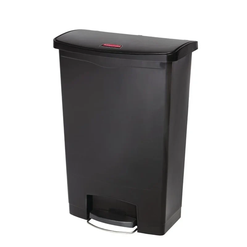 Rubbermaid Slim Jim Front Step Poubelle à pédale noire 90L