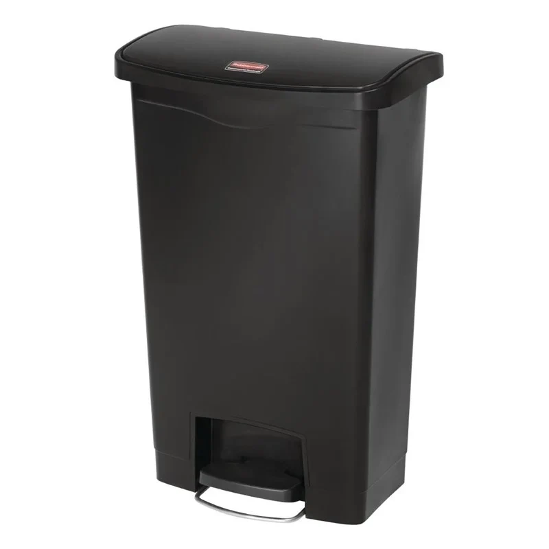 Rubbermaid Slim Jim Poubelle à pédale Front Step noire 50L