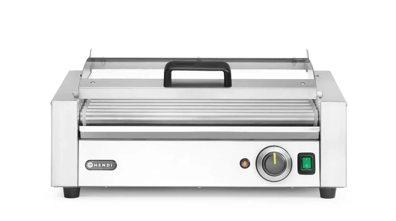 Grill à rouleaux, 1 zone avec capot écoénergétique, HENDI, 9 rouleaux, 230V/790W, 566x450x(H)259mm