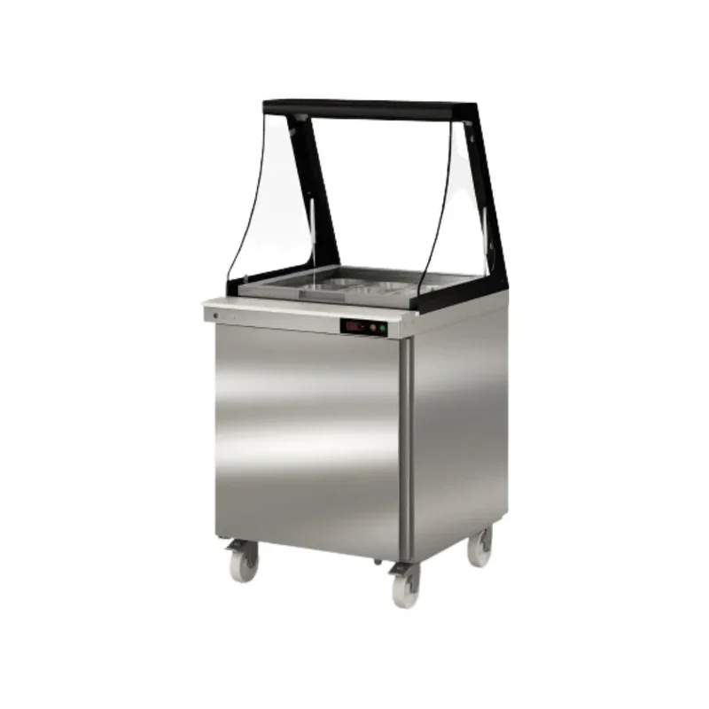 Meuble salade-bar avec vitre frontale rabattable réfrigérée positive 0/+8°C gamme TOP