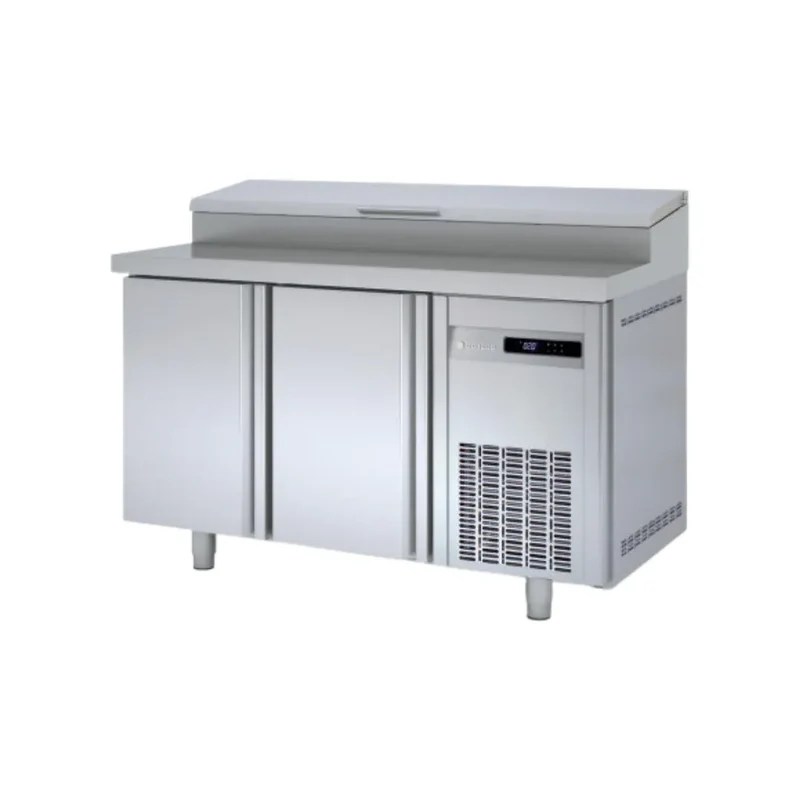 Meuble de préparation saladette bac GN 1/4 réfrigéréé positive 0/+8°C gamme TOP - 2 portes