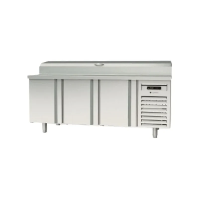 Meuble de préparation saladette bac GN 1/4 réfrigéréé positive 0/+8°C gamme TOP - 3 portes