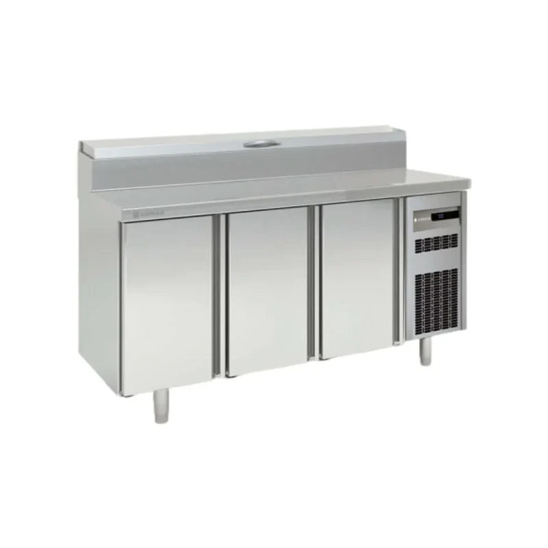 Meuble de préparation saladette bac GN 1/6 réfrigérée postivie 0/+8°C gamme TOP - 3 portes