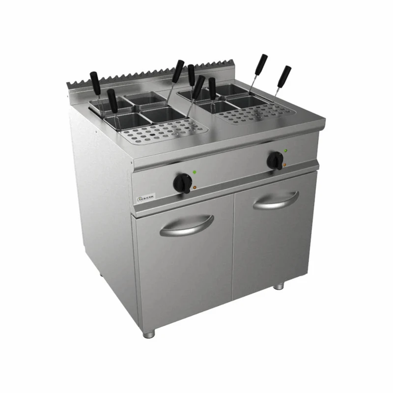 Cuiseur à pâtes électrique 2 bacs 56L