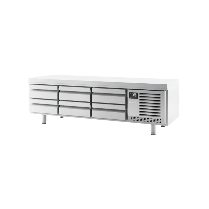 Soubassement réfrigéré positif 6 tiroirs - 310L