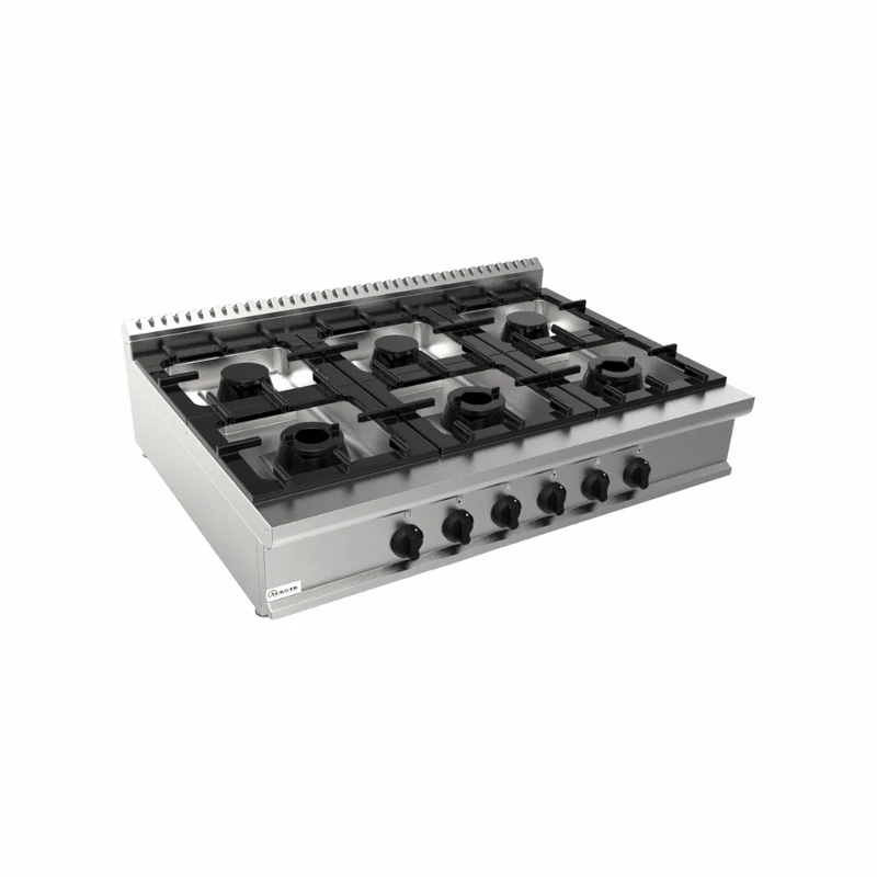Cuisinière à gaz 6 feux à poser