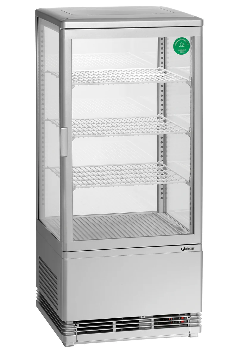 Mini vitrine réfrigérée 78L, argent