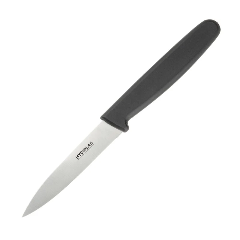 Couteau d'office lame droite Hygiplas noir 85mm