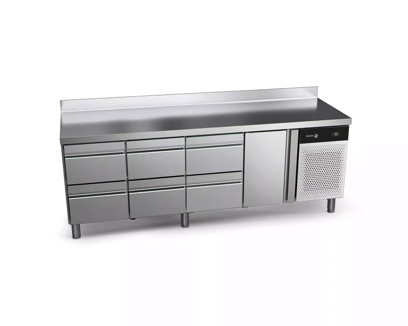 Table réfrigérée positive FAGOR 1 porte + 6 tiroirs - gamme 600 - 564L