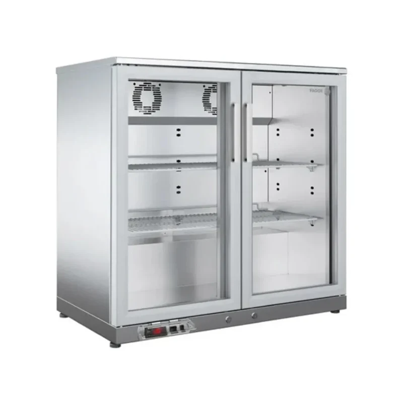 Arrière-bar réfrigérée inox FAGOR 2 portes vitrées - gamme 570 - 214L