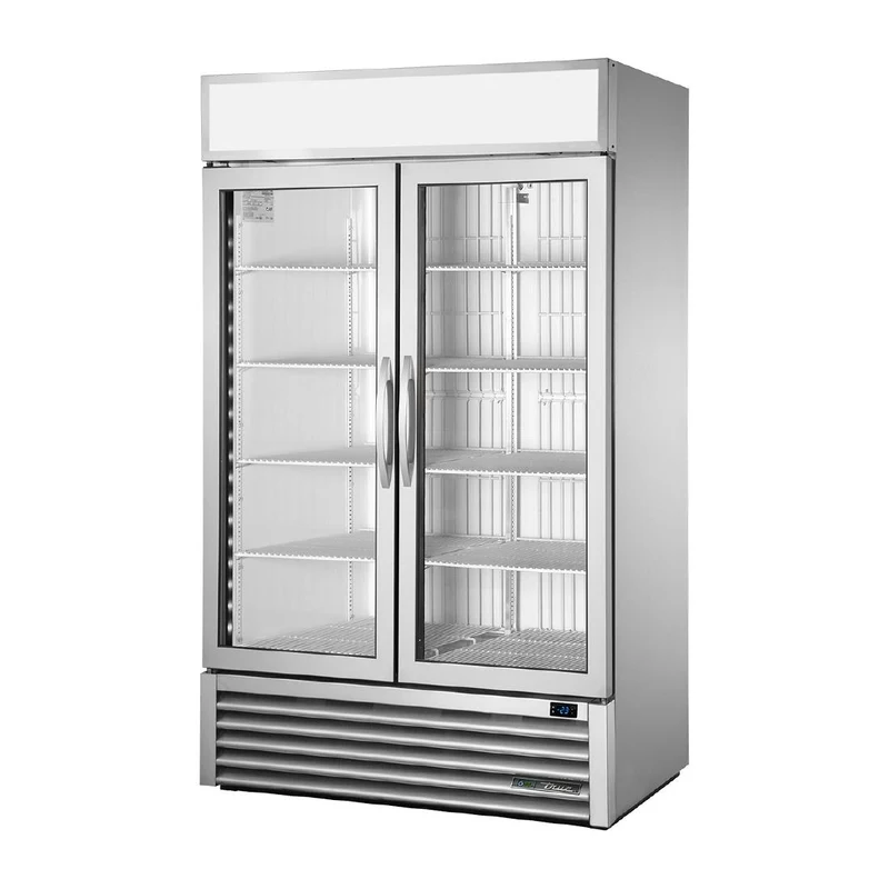 Vitrine réfrigérée négative libre service 2 portes True GDM-43F-HC-FGD01-ALU