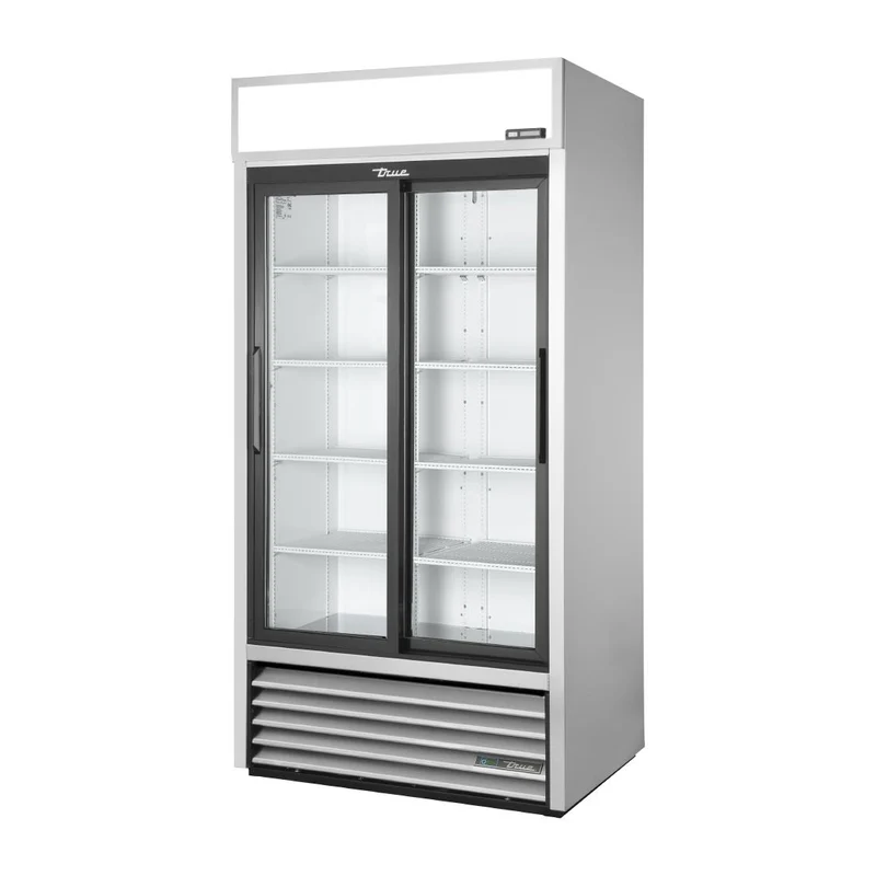 Vitrine positive libre service 2 portes coulissantes True GDM-33-HC-LD ALU