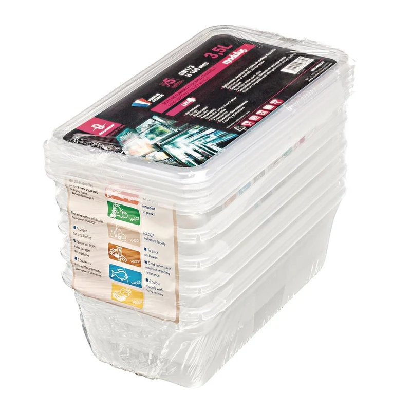 Boîte de stockage GN1/3 Matfer Bourgeat Modulus utilisation intensive 5L (lot de 5)