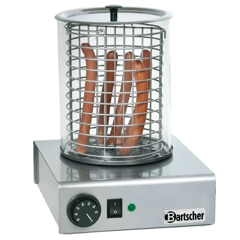 Appareil à hot-dogs en acier inoxydable, carré, 28x28x35,1cm