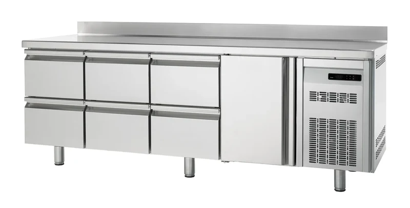 Table réfrigérée boulangerie Premium 1/6 avec dosseret