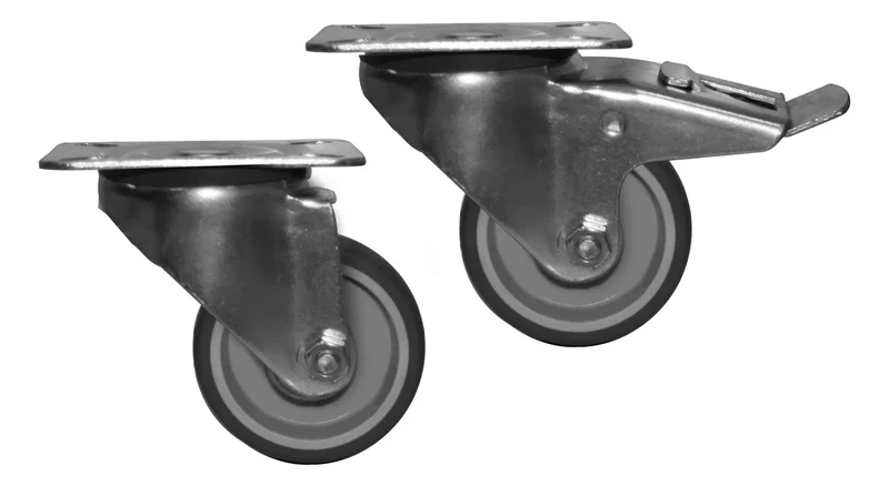 Jeu de roulettes Ø 125 mm pour réfrigérateurs et tables réfrigérées - 6 pièces