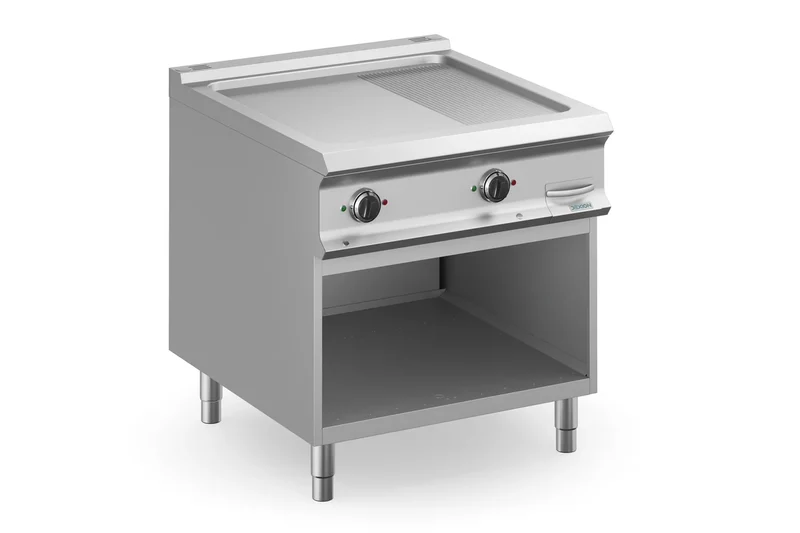 Plancha électrique Dexion Lux 980 - 80/90 - 2/3 lisse, 1/3 rainurée - 14 kW