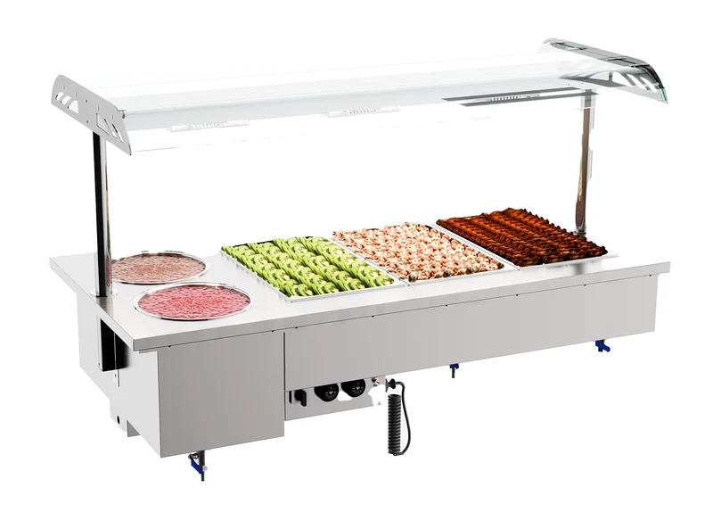 Drop-in Bain-marie avec Bols 3/1