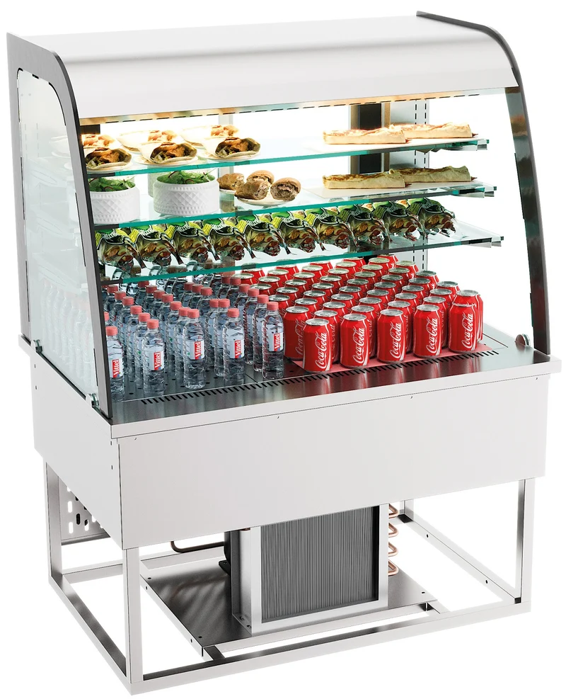 Drop-in Vitrine Réfrigérée 140L Ouvert