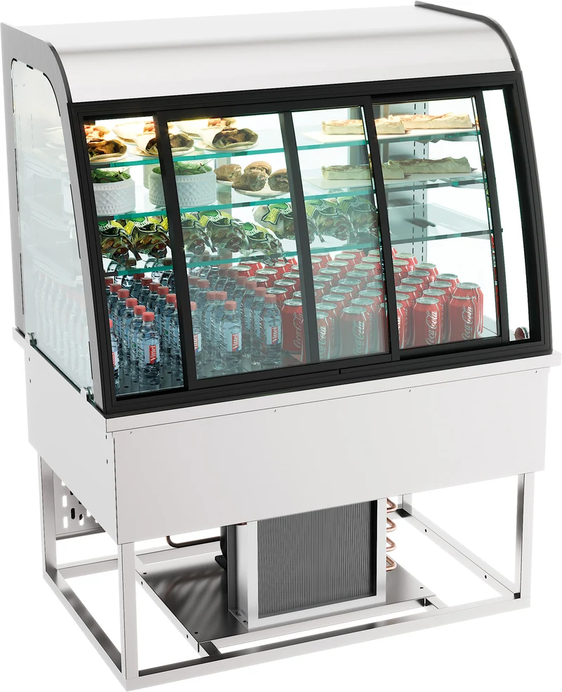 Drop-in Vitrine Réfrigérée 140L Portes Coulissantes