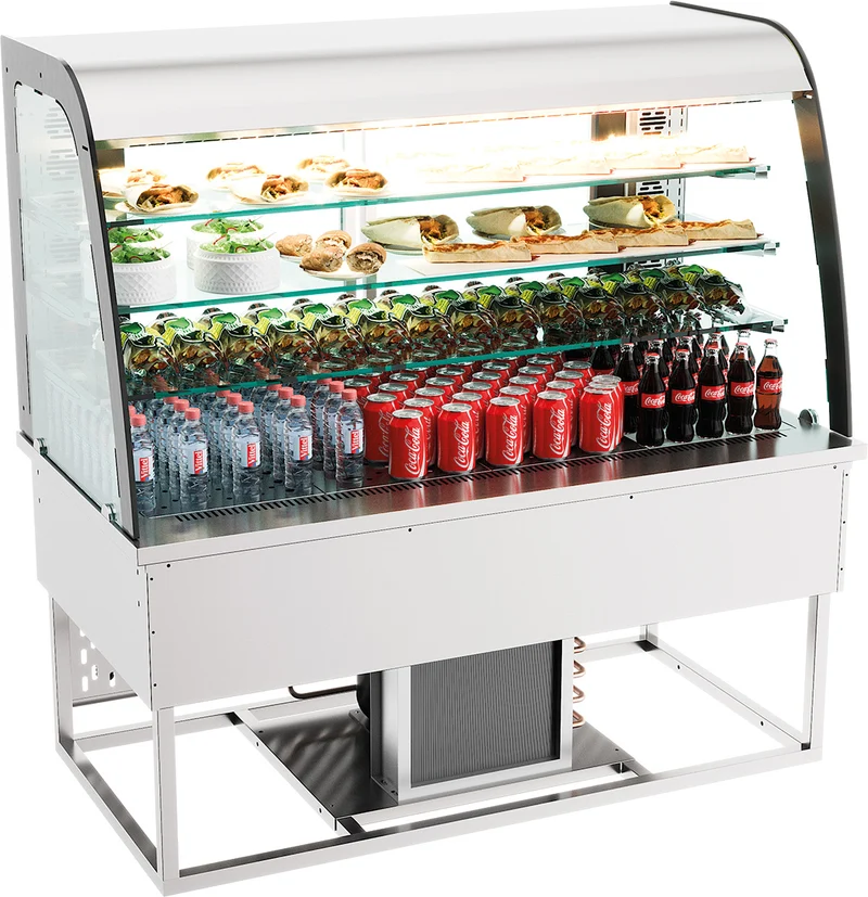 Drop-in Vitrine Réfrigérée 200L Ouvert