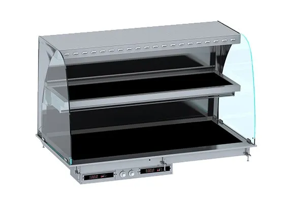 Drop-in Vitrine Courbee Chauffante avec Plaque Vitro Ceramique Modele Mural - noir 4/1
