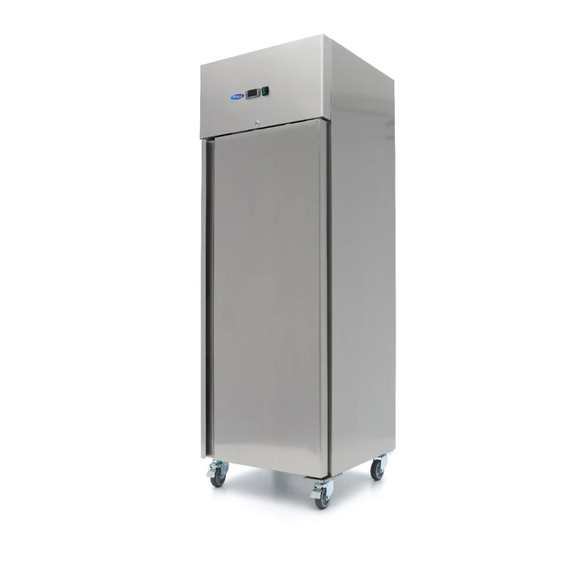 Armoire positive - 400 L - 3 étagères réglables (1/1 GN) - acier inoxydable - sur roulettes