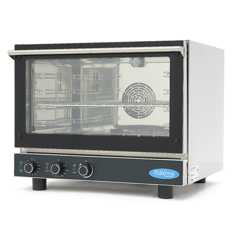 Four combiné mixte - 4 plateaux (1/1 GN / 60 x 40 cm) - analogique - 400V - porte relevable